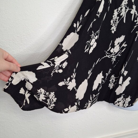 Lucky Brand Floral Kimono Sz O/S Embroidered Neutral Minimalist Boho Beach - Picture 4 of 12